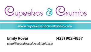 Business Card Design by ebaker for Cupcakes and Crumbs | Design #3361739