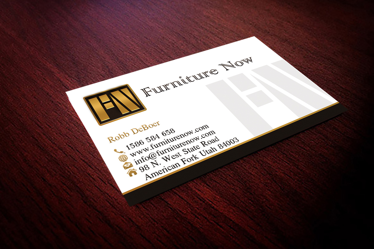 Business Card Design by Hardcore Design for Furniture Now | Design #3373117