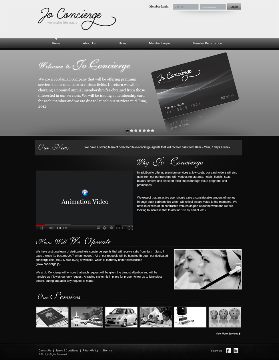 Jo Concierge web design
