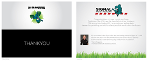 Signal waste and recycling needs a thank you for business card | Diseño Gráfico por JCR