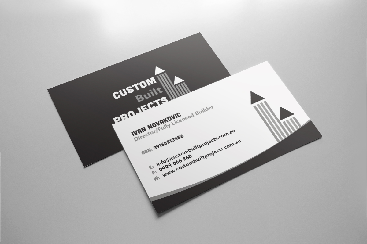 Business Card Design by Cyanide Design for Custom Built Projects | Design #3360074