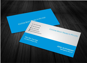 Business Card Design by AwsomeD for Custom Built Projects | Design: #3356723