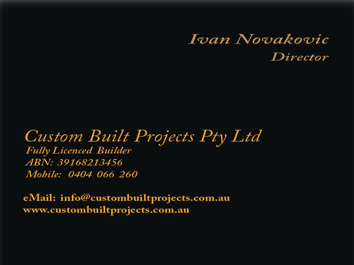 Visitenkarten-Design von Raveendran K für Custom Built Projects | Design #3360869