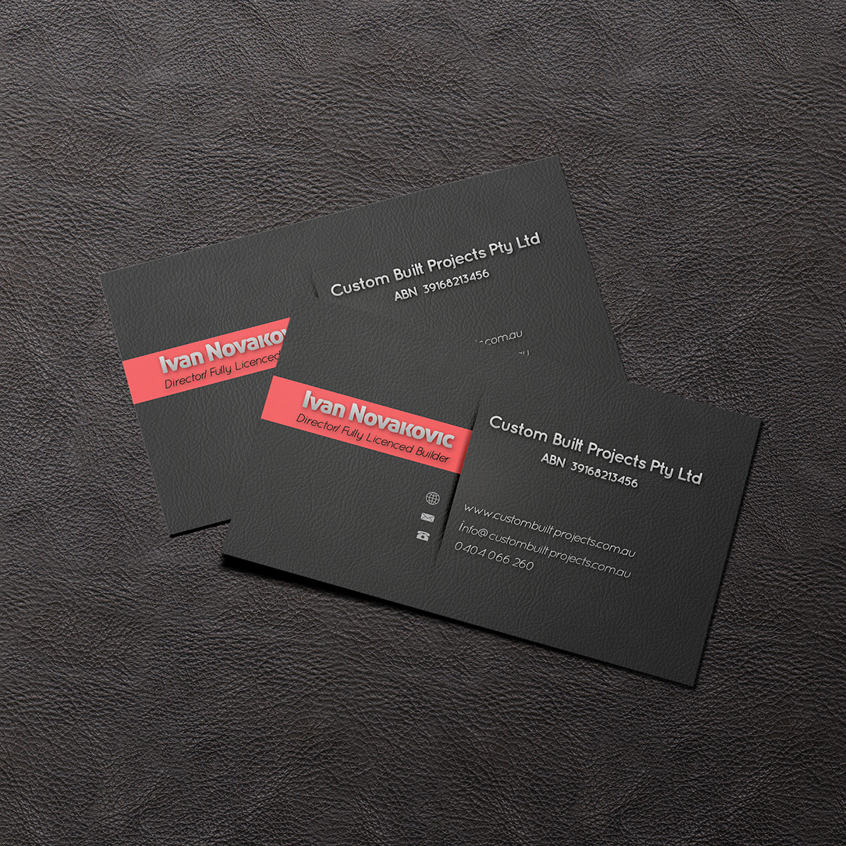 Business Card Design by Mitzu_Iulian2000 for Custom Built Projects | Design: #3357841