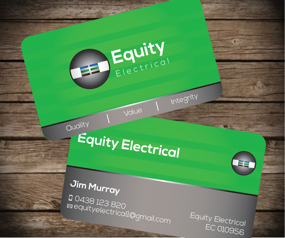 Diseño de Tarjeta de Presentación por Aaaron para Equity Electrical | Diseño #3382775