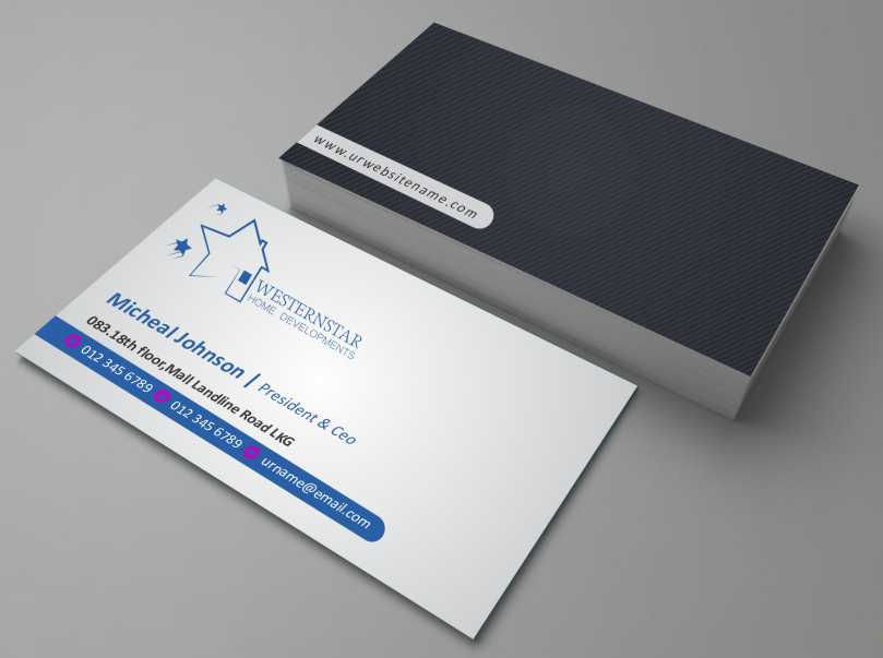 Business Card Design by AwsomeD for WesternStar Home Developments | Design #3363855