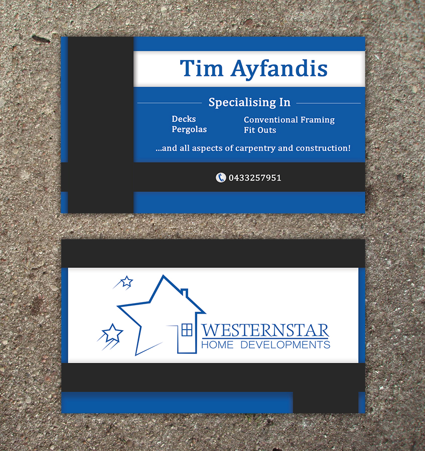Design de Carte de Visite par Togain Swalve pour WesternStar Home Developments | Design #3362051
