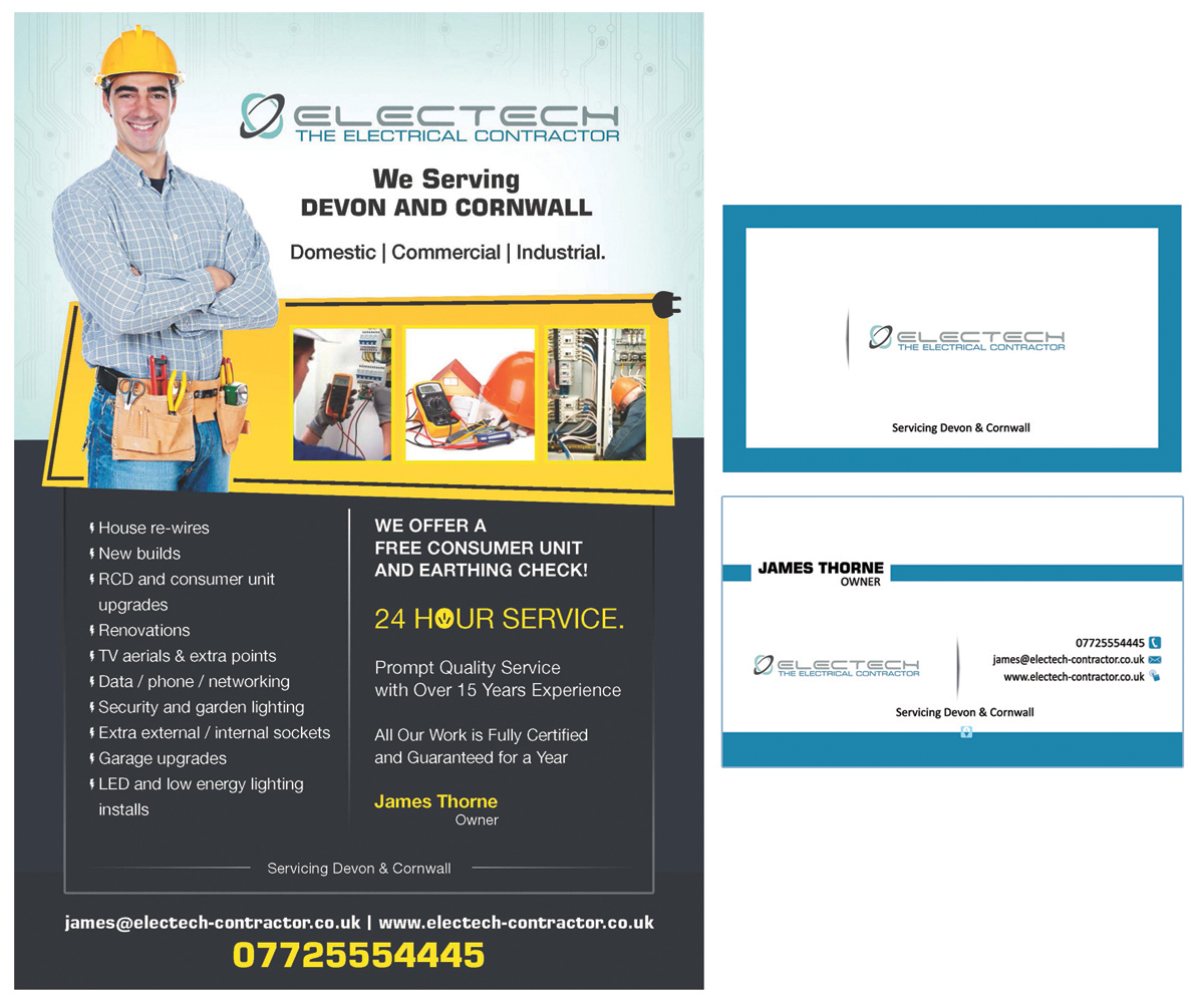 professional serious contractor flyer design for a company by electrical flyers design