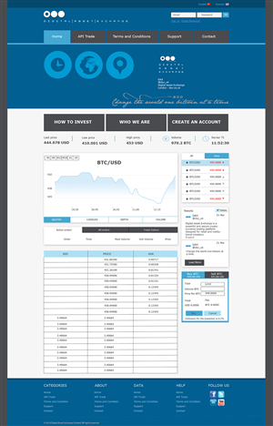 Digital Asset Exchange (front page) | Diseño Web por Omee