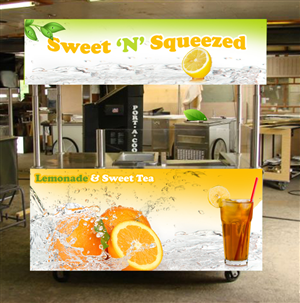 High volume lemonade and sweet tea cart needs a design | Signage Design by James Sylvester