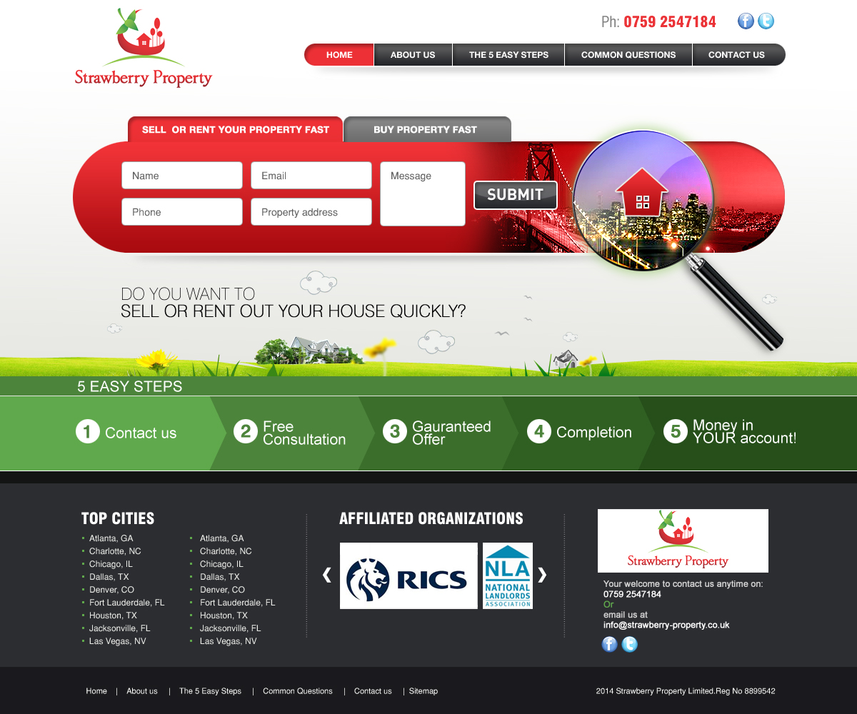 Web Design by ColorDrops for Strawberry Property | Design #3507298