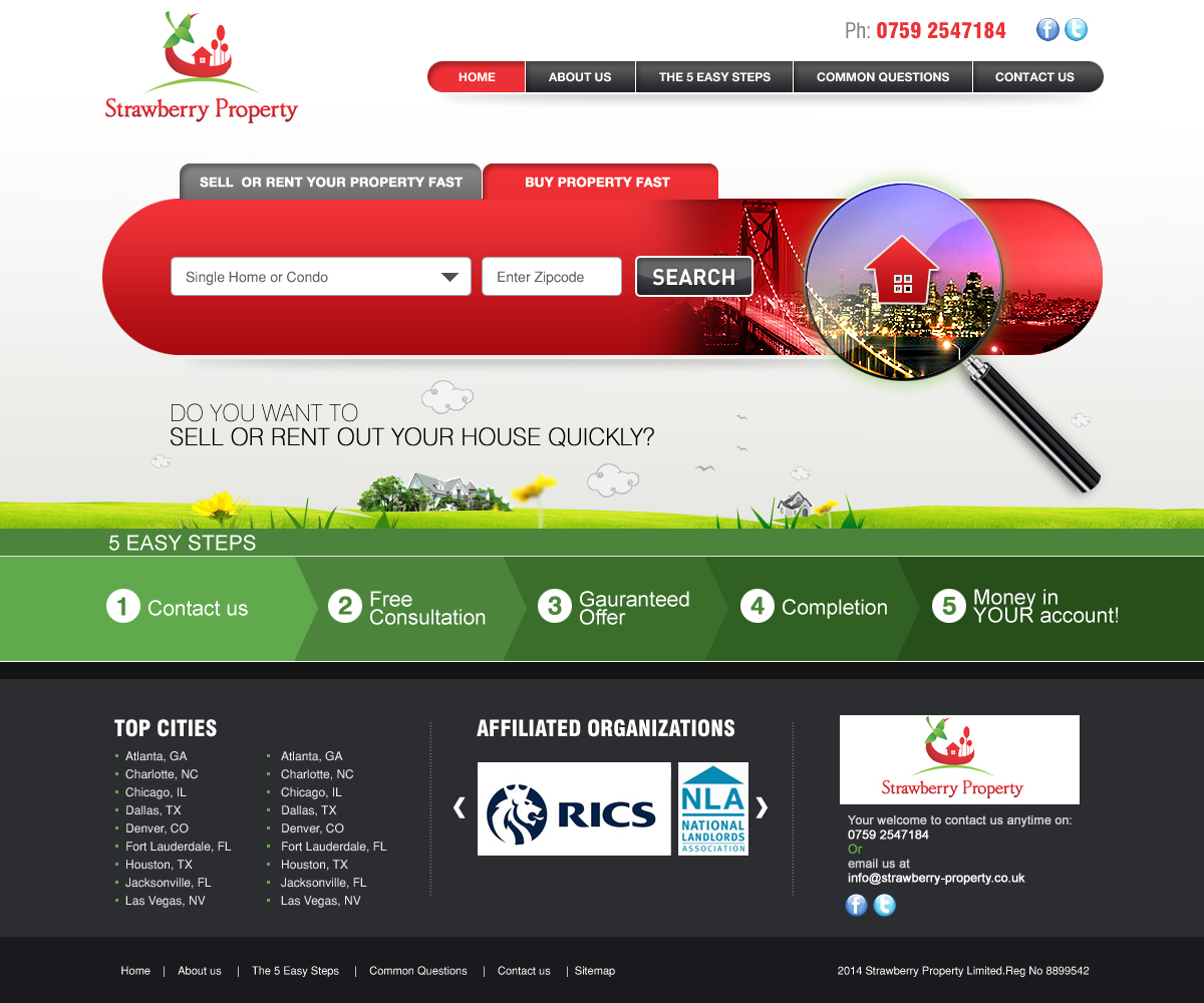 Web Design by ColorDrops for Strawberry Property | Design #3507299