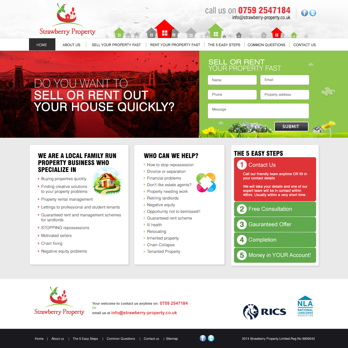 Web Design by ColorDrops for Strawberry Property | Design #3522966