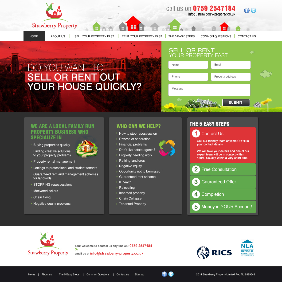Web Design par ColorDrops pour Strawberry Property | Design : #3522970