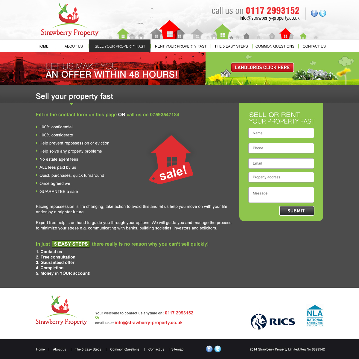 Web Design par ColorDrops pour Strawberry Property | Design #3547952