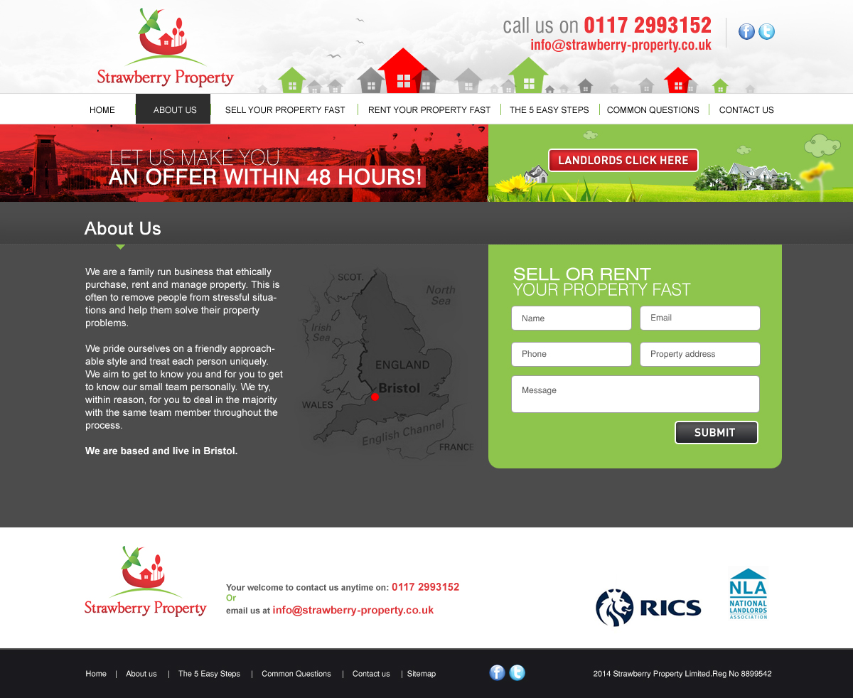 Web Design by ColorDrops for Strawberry Property | Design #3591071