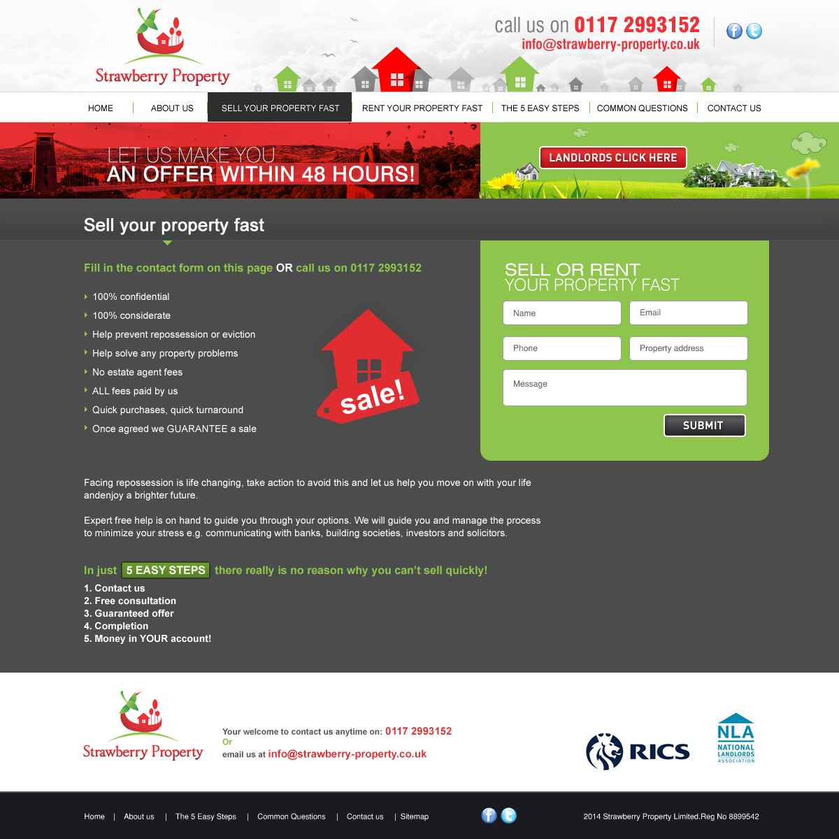 Web Design by ColorDrops for Strawberry Property | Design #3591083