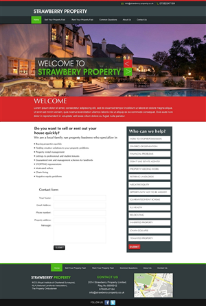 Web-Design von Kuldeepak für Strawberry Property | Design: #3397420