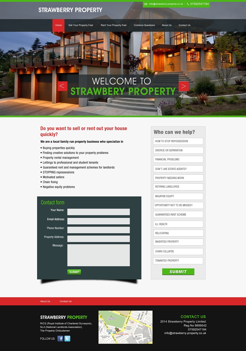 Web Design by Kuldeepak for Strawberry Property | Design #3397426
