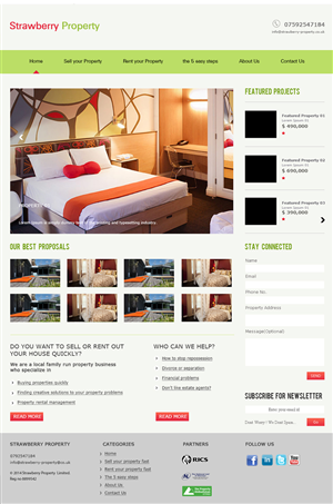 Strawberry Property - wanted BRILLIANT website design for our new property investing company | Web-Design von Omee