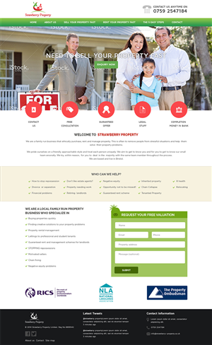 Web-Design von Mayank Patel für Strawberry Property | Design: #3404886