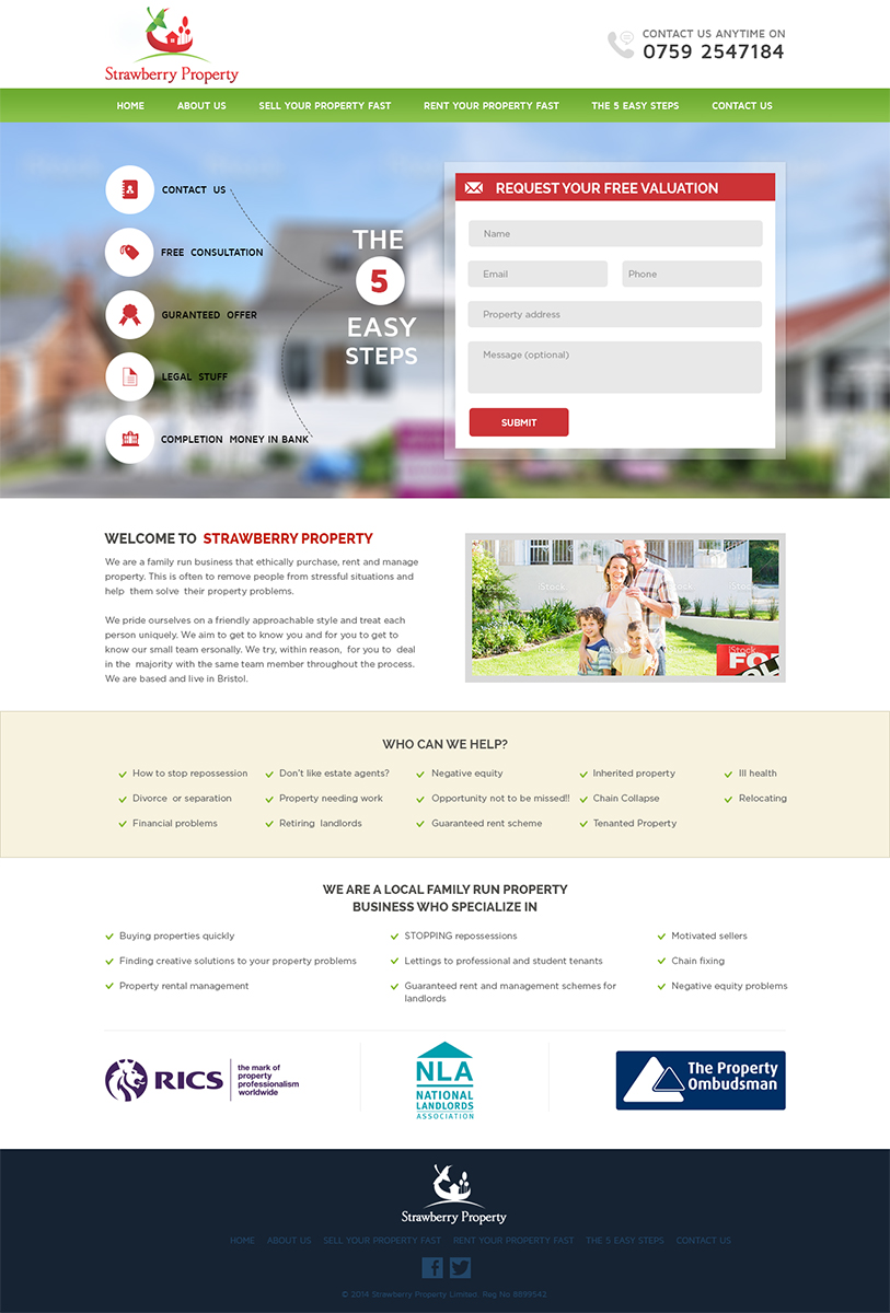 Web-Design von Mayank Patel für Strawberry Property | Design #3404893