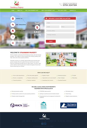 Web-Design von Mayank Patel für Strawberry Property | Design: #3404893