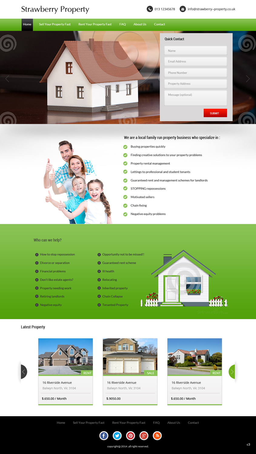 Web-Design von pb für Strawberry Property | Design #3368617