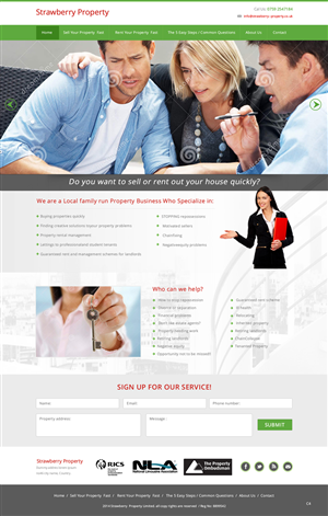 Web Design by pb for Strawberry Property | Design: #3368625
