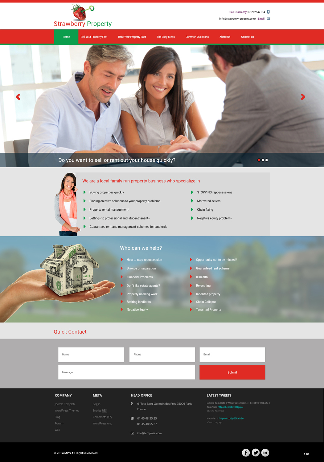 Web Design by pb for Strawberry Property | Design #3368631