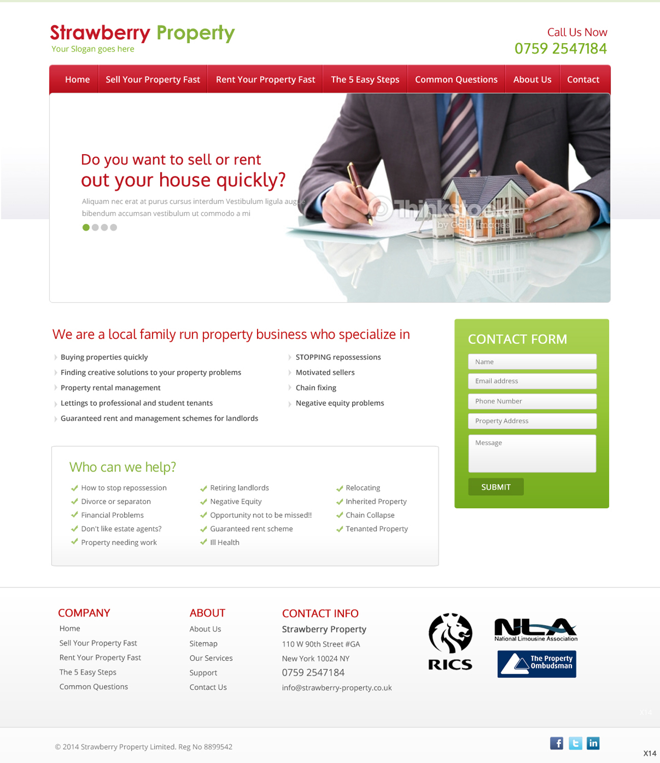 Web Design by pb for Strawberry Property | Design #3368642
