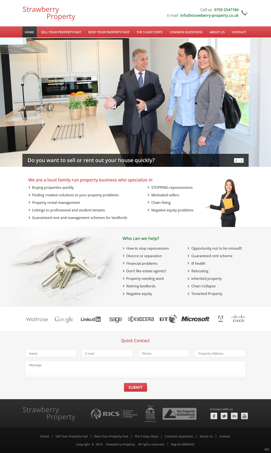 Web Design par pb pour Strawberry Property | Design #3368650