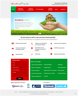 Web Design par pb pour Strawberry Property | Design : #3377120