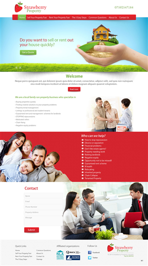 Web Design par pb pour Strawberry Property | Design : #3377126