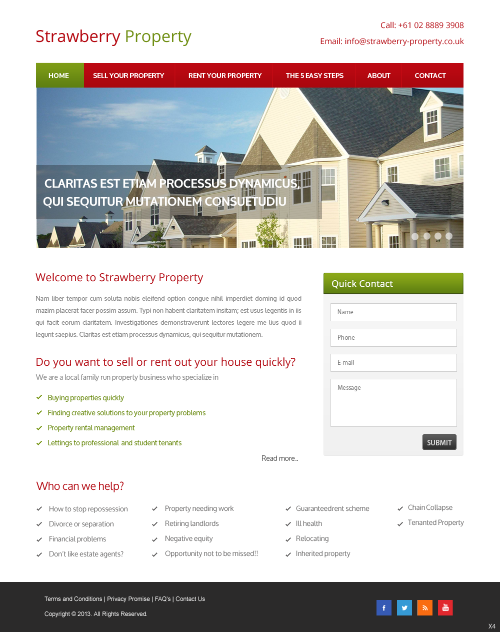 Web-Design von pb für Strawberry Property | Design #3377133