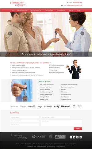 Web Design par pb pour Strawberry Property | Design : #3377136