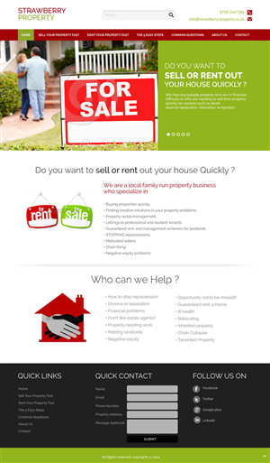 Web Design par pb pour Strawberry Property | Design : #3377138