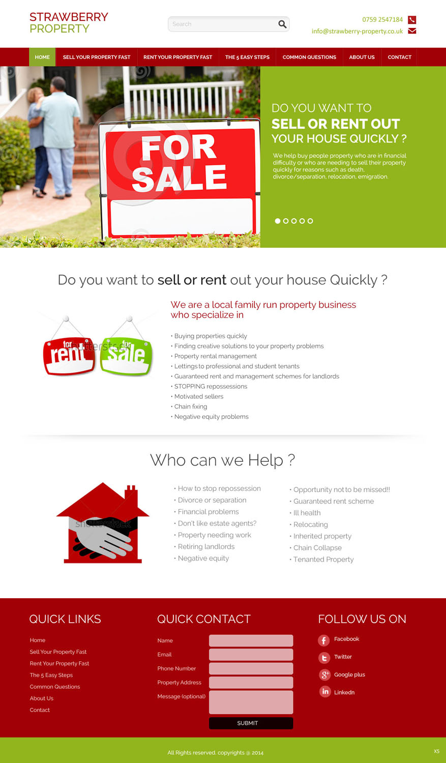 Web Design by pb for Strawberry Property | Design #3377139