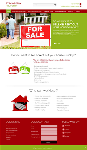 Web Design par pb pour Strawberry Property | Design : #3377139