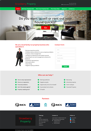 Web-Design von the-lion-king für Strawberry Property | Design: #3373129