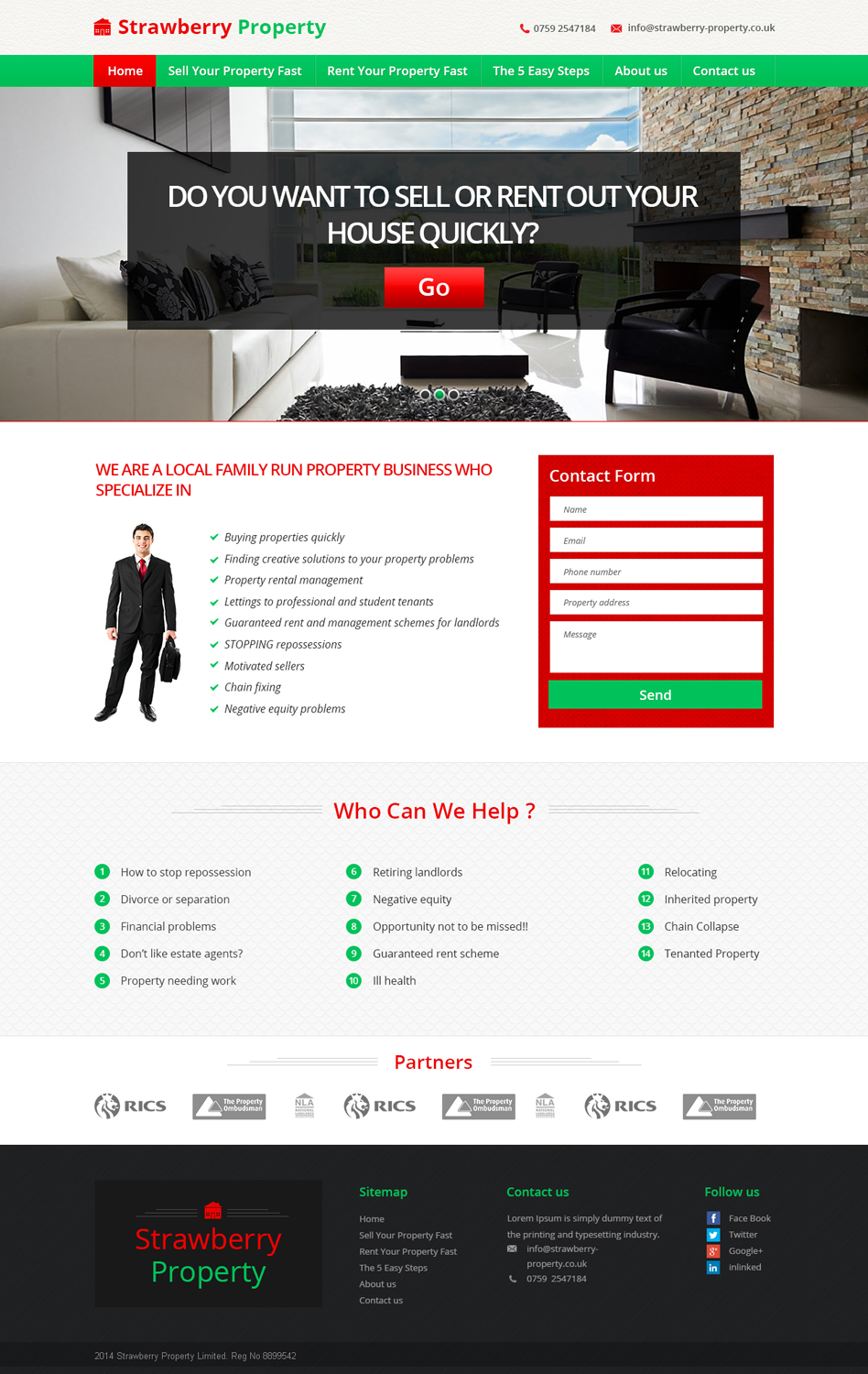 Web Design by the-lion-king for Strawberry Property | Design #3373607