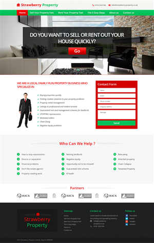 Web-Design von the-lion-king für Strawberry Property | Design: #3373607