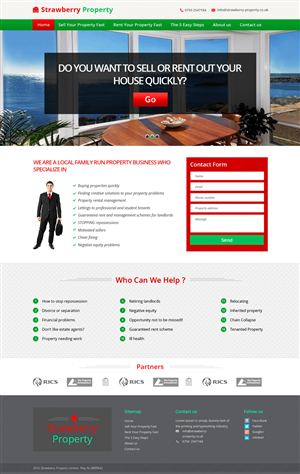 Web-Design von the-lion-king für Strawberry Property | Design: #3373630