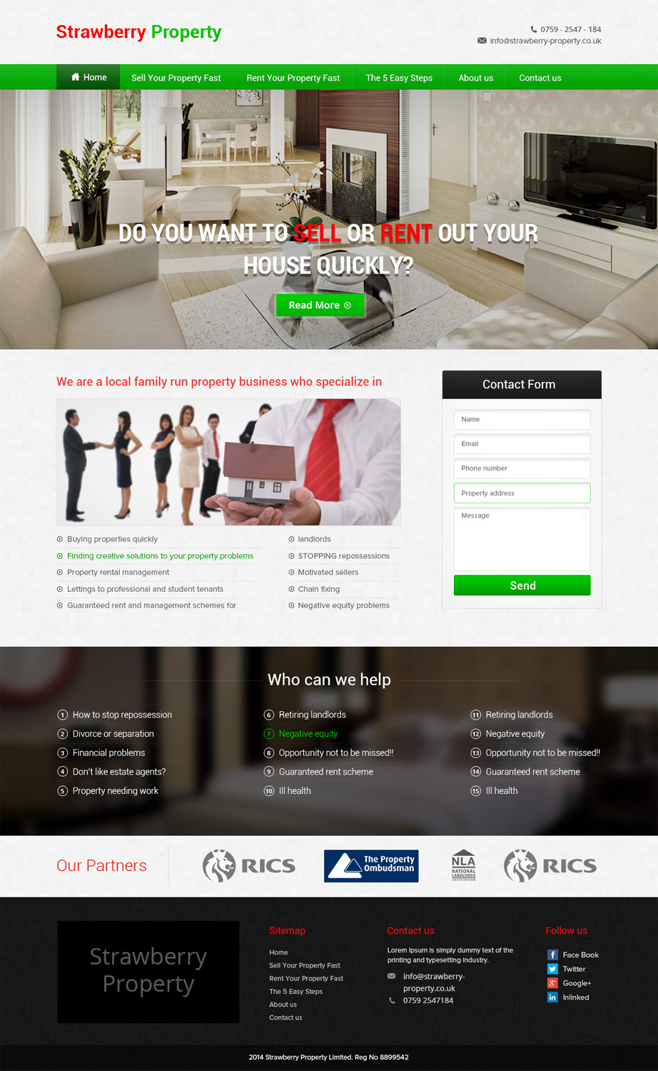 Web Design by the-lion-king for Strawberry Property | Design #3405171