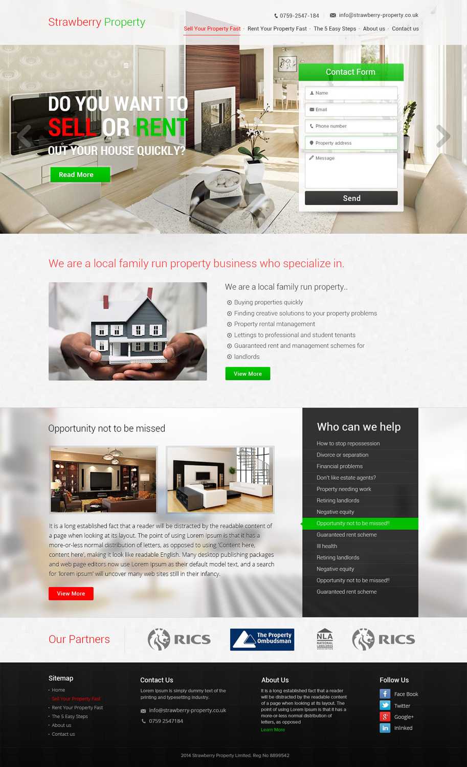 Web Design by the-lion-king for Strawberry Property | Design #3410269