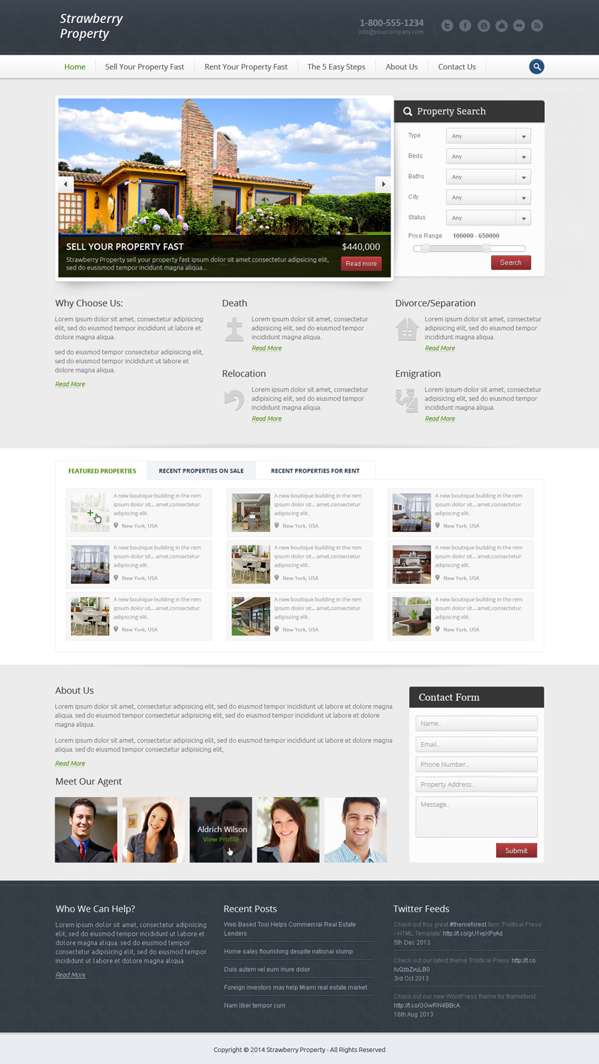 Web Design par OM pour Strawberry Property | Design #3390626