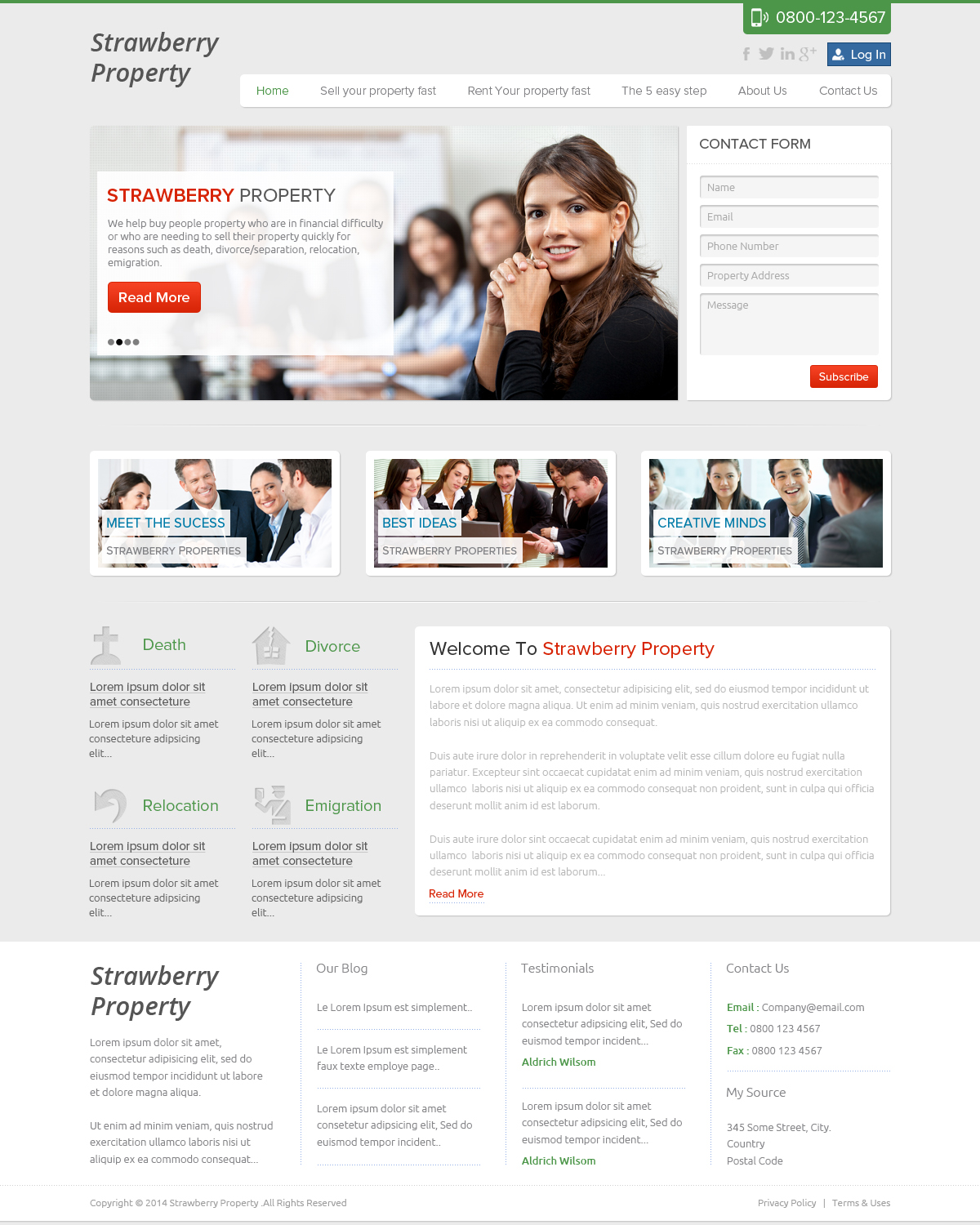 Web Design by OM for Strawberry Property | Design #3390629