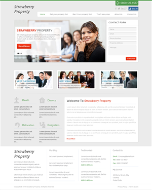 Web Design by OM for Strawberry Property | Design: #3390629