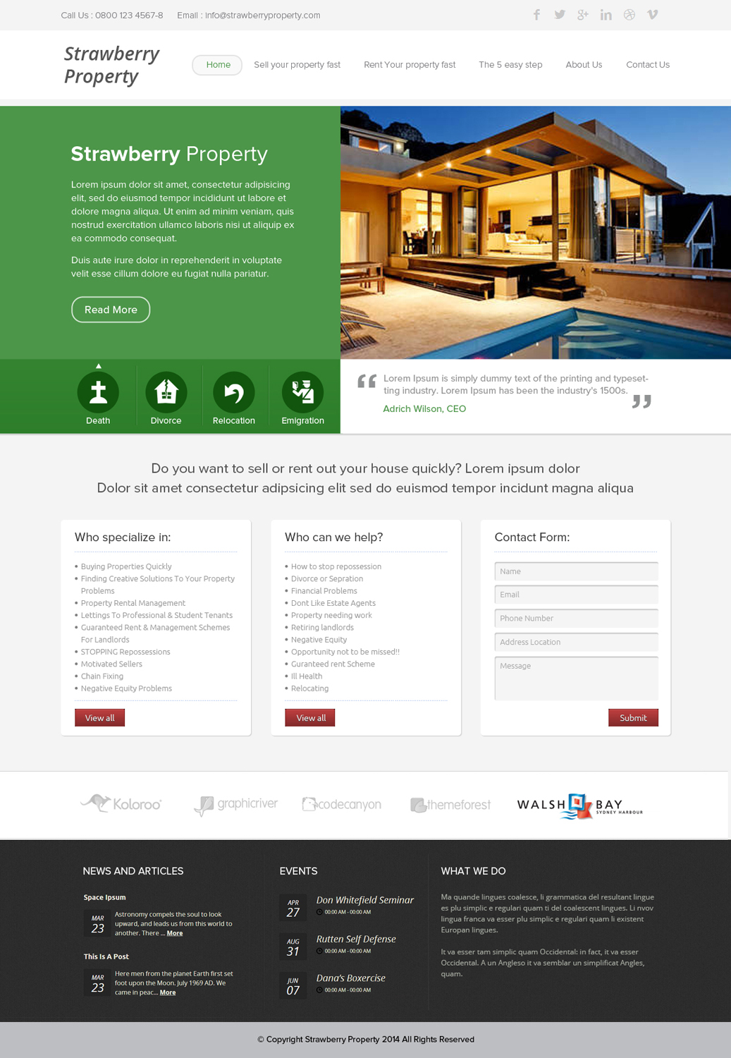 Web Design by OM for Strawberry Property | Design #3390635