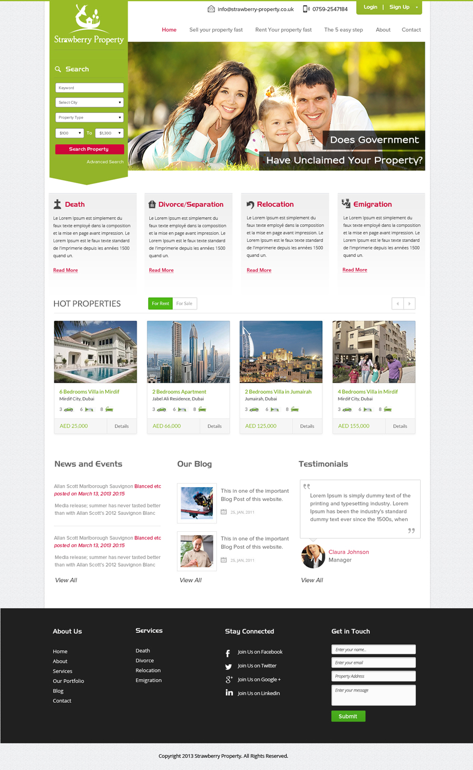 Web Design by OM for Strawberry Property | Design #3410773